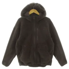 ユニクロ UNIQLO White Mountaineering フリースフルジップパーカ 341-463350 スタンドカラー ボア切替え ブラウン系 S