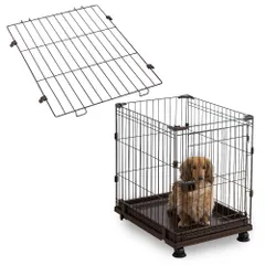 アイリスオーヤマ 犬 サークル 室内 コンビネーションサークル用屋根 P-CS-470YV ウォールナット