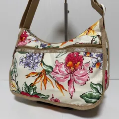 【ハワイ限定】LeSportsac レスポートサック ショルダーバッグ クロスボディバッグ 肩掛け 斜め掛け フラワー 花柄 ホワイト B446