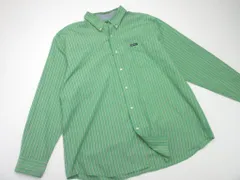 CHAPS RALPH LAUREN チャップス ラルフローレン ストライプ 長袖 シャツ sizeXXL/緑 ■◇メンズ