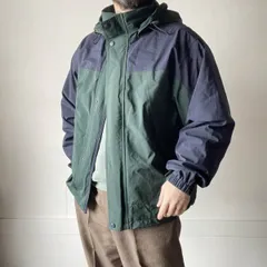 美品 90s-00s Eddie Bauer EBTEK ゴアテックス ジャケット M 緑系×紺系 エディーバウアー パーカー ビンテージ D153-18-0064ZT