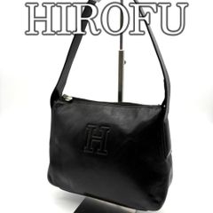 HIROFU ヒロフ ショルダーバッグ Hロゴ レザー ワンショルダー 黒