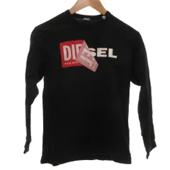 ディーゼル DIESEL Tシャツ 子ども服（男女兼用） 12 ブラック 長袖 ロゴプリント  /RG ■GY58