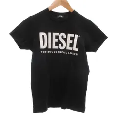 ディーゼル DIESEL 美品 Tシャツ 子ども服（男女兼用） 12 ブラック ロゴプリント 半袖 /RG ■GY58
