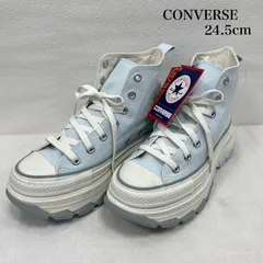 コンバースオールスター TREKWAVE SW HI トレックウェーブ 厚底 レースアップ ハイカット スニーカー シャーベットアイス レディース 24.5cm ISItems【USED】【古着】【中古】50153380