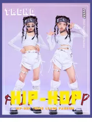 キッズ ダンス 衣装 セットアップ デニムパンツ ダメージパンツ ヒップホップ Tシャッツ ガールズ 韓国 へそ出し かっこいい 女の子 トップス ベスト 発表会 ant4y149021