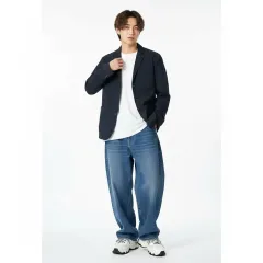 38R/95 100 POLO ラルフローレン ブレーザー ポケット ジャケット ネイビー メンズ