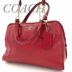 【B4561】 COACH コーチ 33735 2way ショルダーバッグ ハンドバック クロスボディ レザーレディース チャーム レッド