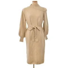 ビス ViS ニット ワンピース 長袖 ロング F ベージュ ■GY58