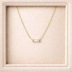 パティエラ【Briller】K10バゲットカットダイヤモンドネックレス