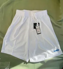 【新品・日本製】DIADORA ディアドラ ゲームパンツ L ホワイト サッカー バレーボール 練習着 ショートパンツ 希少 デッドストック タグ付き