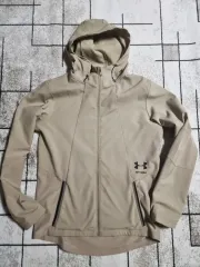 UNDER ARMOUR アンダーアーマー ランニング ランニング ジップアップ ジャケット ベージュ 約弱起毛 サイズ XL