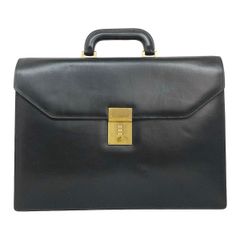 YSL イヴサンローラン 本革 ビジネスバッグ ブリーフケース ブラック