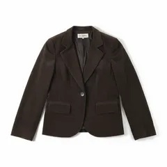 スキャパ SCAPA ジャケット コーデュロイ ロゴボタン 綿 カシミヤ 日本製 ブラウン こげ茶系 38サイズ 661592