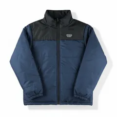 アウトドア OUTDOOR ジャケット 中綿ジャケット ジップ付きポケット 袖ポケット 胸元ワンポイント ブラック ネイビー Mサイズ 990323のサムネイル