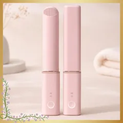 USB充電コードレス ミニヘアアイロン 2WAY ストレート&カール 160/180℃ 調節 ポータブル コードレス ヘアアイロン （ミニ・充電式・携帯用・前髪・旅行用・海外対応） (ピンク) 0