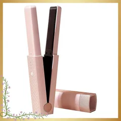 ヘアアイロン コードレス 2WAY ミニ カール/ストレートヘアアイロン 3段階温度調整 USB充電式 前髪 ツヤ髪 ヘアケア コテ 急速加熱 コンパクト 持ち運び便利 ワンタッチロック付き レディース メンズ 誕生日 プレゼント 充電ケーブル付き(ピンク 1