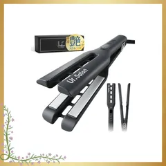 UR.SALON ストレートヘアアイロン マイナスイオン 46mm 230℃ 温冷温3段階設計 海外対応 プロ仕様 高速加熱 3Dクッション 4枚プレート 自動電源OFF 摩擦レス 5段階温度調節 0