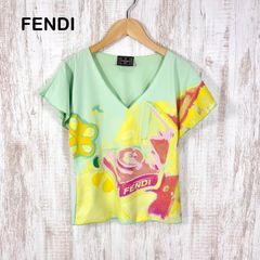 美品✨ フェンディ FENDI ノースリーブ トップス イエロー パープル
