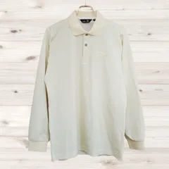 A1153 ミズノゴルフ mizuno GOLF ポロシャツ 長袖(M) 黄 ワンポイント プリント文字 レギュラーカラー