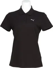 プーマ PUMA ESS プーマロゴ ポロシャツ レディース 女性 大人 半袖 トップス スポーティー 襟 フィットネス ワンポイント ロゴ タウンユース 普段着 日常生活  687615 01 PUMABLACK