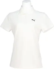 プーマ PUMA ESS プーマロゴ ポロシャツ レディース 女性 大人 半袖 トップス スポーティー 襟 フィットネス ワンポイント ロゴ タウンユース 普段着 日常生活  687615 02 PUMAWHITE