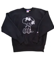 Champion チャンピオン スヌーピー リバースウィーブ スウェット L ブラック ビッグシルエット ヴィンテージ