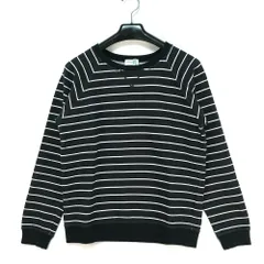 2014 SAINT LAURENT PARIS サンローラン パリ クルーネック ボーダー スウェット トップス ブラック ホワイト XSサイズ 372833 Y201のサムネイル