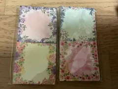 花柄デザイン メモ帳 4個 セット