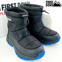 【新品未使用品】FIRST DOWN FDJ00374CT キッズ スノーブーツ 18cm BK ブラック 防寒 防水設計 ウィンターブーツ 中綿 ボア付き 軽量402g