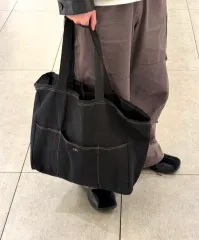 <新品> ZARA ザラ エコバッグ ブラック トートバッグ ビッグバッグ 旅行カバン ユニセックス