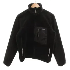 パタゴニア Patagonia レトロX USA製 フリースジャケット ブルゾン ジップアップ ロゴ S 黒 ブラック /JS ■GY61