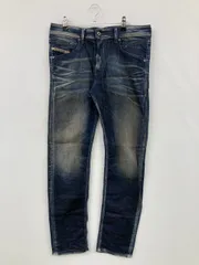 DIESEL ディーゼル デニムパンツ W31 L30 ネイビー フルレングス 無地 ブランドロゴ スキニー・タイト テーパード レギュラー ヴィンテージ