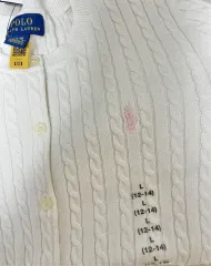 ポロガールズカーディガン 暖白 (タグ付き新品)