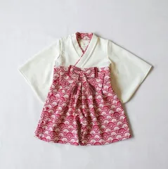 ベビー袴 ロンパース レッド 着物 レッド 622-35660 ひなまつり お食い始め お正月 ひな祭り 記念日などに♪ mocmof