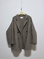 ヘリンボーン ウール コート