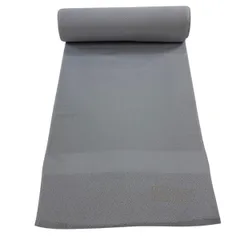 反物 秀品 色無地 地紋 灰色 正絹 【中古】
