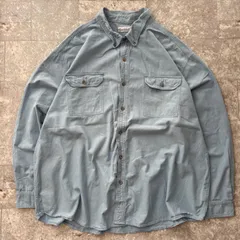 Carhartt カーハート 長袖 ボタンダウン Work Shirts ワークシャツ オーバーサイズ 古着 ライトブルー
