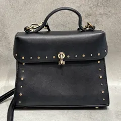 DIANA ダイアナ 2WAY 2way ハンドバッグ ショルダーバッグ ミニバッグ ブラック 黒 スタッズ ゴールド金具 レディース 女性 レザー調 斜め掛け 肩掛け 人気 定番