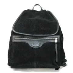 BALENCIAGA バレンシアガ ロゴ リュック デイパック スウェード レザー ブラック 340139のサムネイル