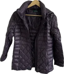  【美品】LAUREN RALPH LAURENローレンラルフローレン　ダウンジャケット　アウター　パープル　レディース　Sサイズ【Z1793】