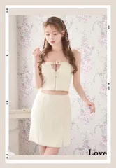 新品　セットアップ ミニドレス キャバ 　Love Rich ラブリッチ　白