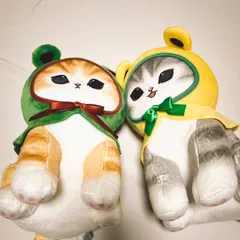 《新品未使用》モフサンドmofusand 2種類 カエルにゃんBIGぬいぐるみ　プライズ　非売品　サメにゃん