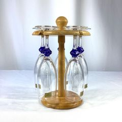 希少・極美品】大塚硝子 カットグラス ペア＆木製スタンドセット 日本 