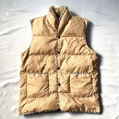 Aquascutum アクアスキュータム ダウンベスト 総柄 ペイズリー柄 チェック柄 胸ロゴ キルティング サイズフリーのサムネイル