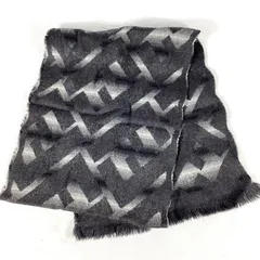 FENDI フェンディ マフラー 総柄 ウール ブラック グレーのサムネイル