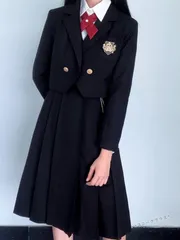 送料無料 JK制服 3点セット セーラー服 黒 長袖 ジャンパースカート スカート 前開き 可愛い コスプレ 学生制服 高校生 学生 制服 学園祭 文化祭 仮装 本格制服 コスチューム 通学 入学式 卒業式