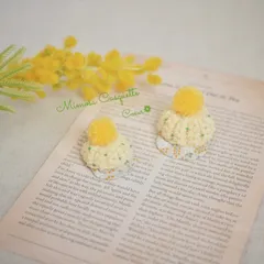 【受注制作品 納期約7日】ミモザのキャスケット💛🌿‬
