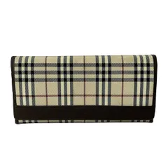 BURBERRY/Burberry(バーバリー) 長財布 - ベージュ×ダークブラウン×マルチ チェック柄 レザー