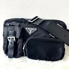 プラダ　PRADA ボディバッグ　ウエストポーチ　ナイロン　ブラック　黒